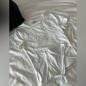 Aritzia Babaton White Tshirt Bodysuit size medium